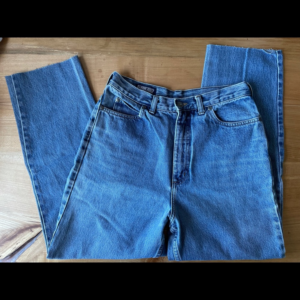 Vintage lands end denim mom jeans
